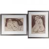 Image 1 : Set of Two Female Nude Screen Prints