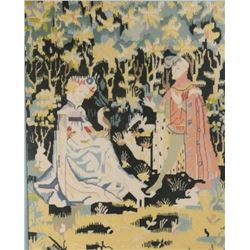 Vintage Needlepoint Panel