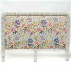 Floral Needlepoint Decorated Headboard