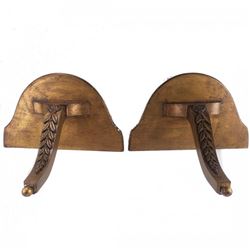 Pair of Gold Leaf Wall Brackets