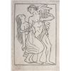Image 1 : Man and Woman Woodcut Print