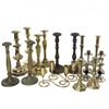 Image 1 : Group of Brass Candlesticks