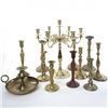 Image 1 : 12 Brass Candlesticks, Candelabra