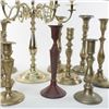 Image 3 : 12 Brass Candlesticks, Candelabra