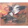 Image 1 : Willy Heeks, Abstract Oil on Masonite