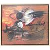 Image 2 : Willy Heeks, Abstract Oil on Masonite