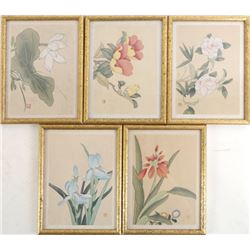 Five Floral Prints