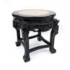 Image 1 : Carved Asian Taboret with Marble Inset