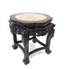 Image 1 : Carved Asian Taboret with Marble Inset