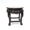 Image 3 : Carved Asian Taboret with Marble Inset