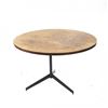 Image 1 : Round Oak and Iron Center Table