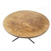 Image 2 : Round Oak and Iron Center Table
