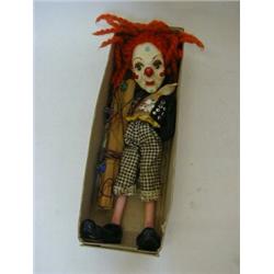 A PELHAM PUPPET, clown, composition head, sequin jacket (box base only) height 30cm  30-40...