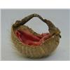 Image 1 : AN EDWARDIAN SEWING BASKET  formed from an Armadillo, silk lining, width 18cm  20-30...