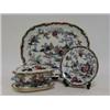 Image 1 : AN ASHWORTH BROS IRONSTONE PART DINNER SET, 19th Century Willow pattern, two sauce tureens (one c...