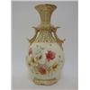 Image 1 : A GRAINGER WORCESTER TWIN HANDLED BALUSTER VASE, late 19th Century, reticulated funnel over a pan...