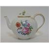 Image 1 : A MEISSEN GLOBULAR TEAPOT, late 19th Century, Deutsche Blumen pattern, gilt detailing, crossed sw...