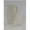 Image 1 : A STONEWARE CORN JUG, Victorian, all-over cream, lozenge mark, height 20cm and a smaller example,...