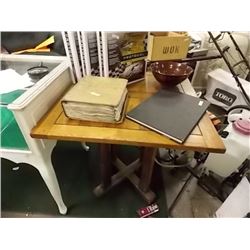 TEAK PATIO TABLE - ANDREW RICHARD DESIGN - 29" X 29" TOP
