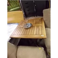 TEAK PATIO TABLE - ANDREW RICHARD DESIGN - 29" X 29" TOP