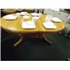 Image 1 : SOLID OAK - TRESSLE BASE TABLE