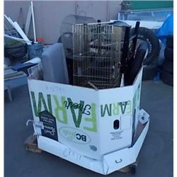 ASSORTED FURNITURE AND OTHER - BIRD CAGE PARTS AND MORE