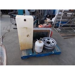 SKID - BOAT TANK , TERRA COTTA TILES, AND MORE