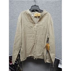 SHIRT WOMANS - CINDY AMBUEHL - GOLD TOP WITH FLOWERY STITCH WORK - SIZE 2X