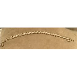 BRACLET - STERLING SILVER SAN MARCO DESIGN BRACLET SET WITH GENUINE DIAMONDS - RETAIL ~$350