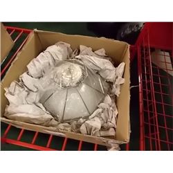 BRASS & GLASS CEILING LIGHT