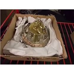 BRASS & GLASS CEILING LIGHT