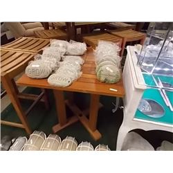 TEAK PATIO TABLE - ANDREW RICHARD DESIGN - 29" X 29" TOP