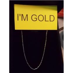 NECKLACE - 10K WHITE GOLD -18" LONG ESTIMATE VALUE $175
