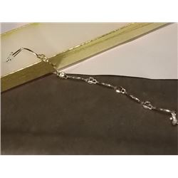 BRACLET - STERLING SILVER - MULTI PRINCESS FACETTED GEM STONES - INCLUDING AMETHYST, GARNET, PERIDOT