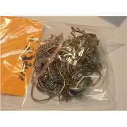 BAG OF ASSORTED SCRAP SILVER - APPROX. 39 GRAMS MOSTLY 925 SILVER