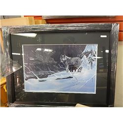 FRAMED LIMITED EDITION PRINT - EMERALD CREEK WOLVES - ROD TRIBIGER - GALLERY ESTIMATE ~$625