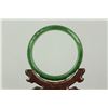 Image 1 : Canadian B.C. Grade A Green Jade Facet Bangle