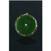 Image 3 : Beautiful Chinese Green Jade Disc 14K Gold Frame