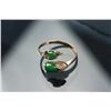 Image 5 : Chinese Lady's Ring 18K Gold with Green Jadeite