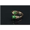 Image 6 : Chinese Lady's Ring 18K Gold with Green Jadeite