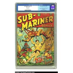 Sub-Mariner Comics #6 (Timely, 1942) CGC VG+ 4.5 Off-white pages....