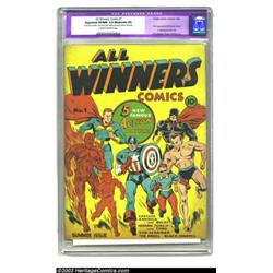 All Winners Comics #1 (Timely, 1941) CGC Apparent VF/NM 9.0 Moderate (P) Cream to off-white pages...