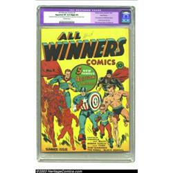 All Winners Comics #1 (Timely, 1941) CGC Apparent VF/NM 9.0 Moderate (P) Cream to off-white pages...