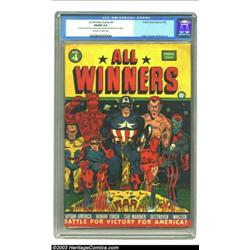 All Winners Comics #4 (Timely, 1942) CGC VG/FN 5.0 Off-white to white pages....