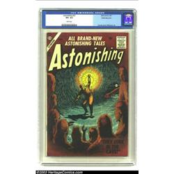 Astonishing #57 White Mountain pedigree (Atlas, 1957) CGC VF+ 8.5 White pages....