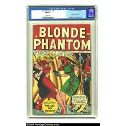 Blonde Phantom #16 (Timely, 1947) CGC NM 9.4 Off-white pages. The secret is out. One of the Golde...