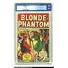 Image 1 : Blonde Phantom #16 (Timely, 1947) CGC NM 9.4 Off-white pages. The secret is out. One of the Golde...