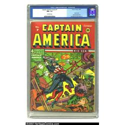 Captain America Comics #7 (Timely, 1941) CGC NM+ 9.6 Off-white pages....