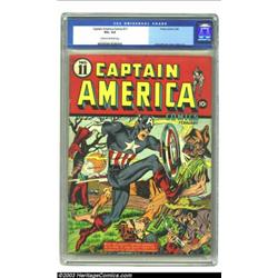 Captain America Comics #11 (Timely, 1942) CGC VG+ 4.5 Cream to off-white pages. The Nazis were ly...