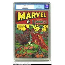 Marvel Mystery Comics #27 (Timely, 1942) CGC VG 4.0 Cream to off-white pages. In typical Alex Sch...